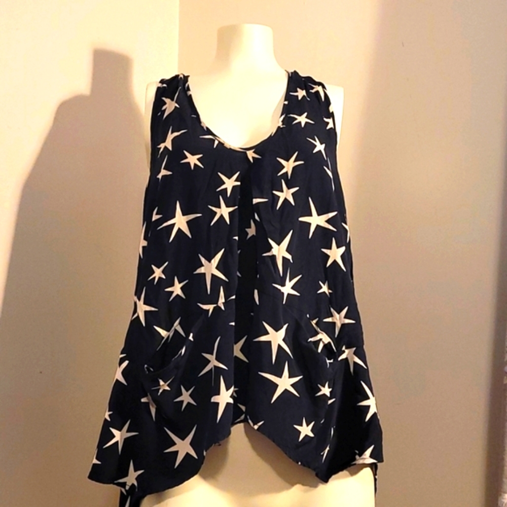 Madison Marcus Silk Star top with pockets